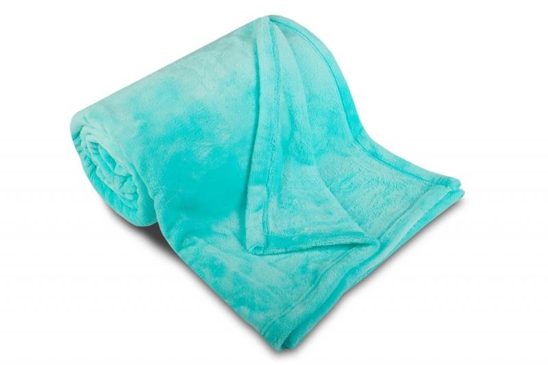 Deka z mikroflanelu  150x200cm – tyrkys