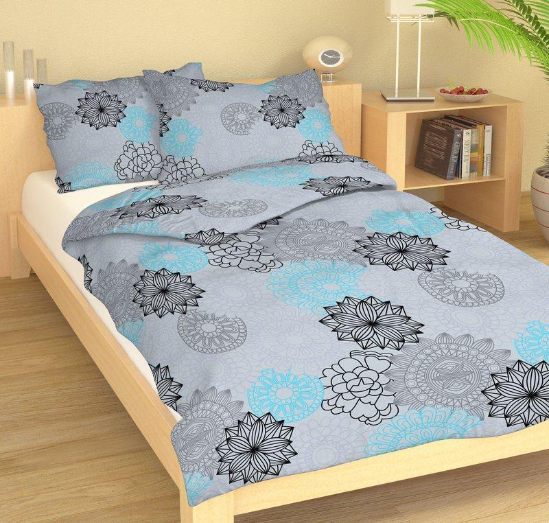 Povlečení Krep H-NK 663 Mandala šedá