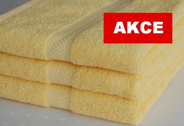 Froté ručník AKCE žlutá 500g rozměr 50 x 100cm