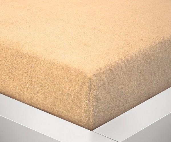 Prostěradlo Froté rozměr 90 x 200cm, béžová 119