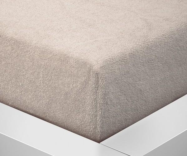 Prostěradlo Froté rozměr 90 x 200cm, bílá káva 707