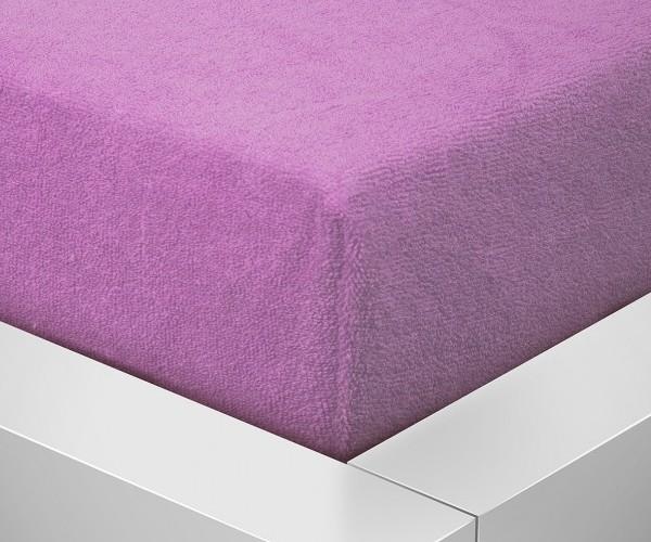 Prostěradlo Froté rozměr 90 x 200cm, fialová 409