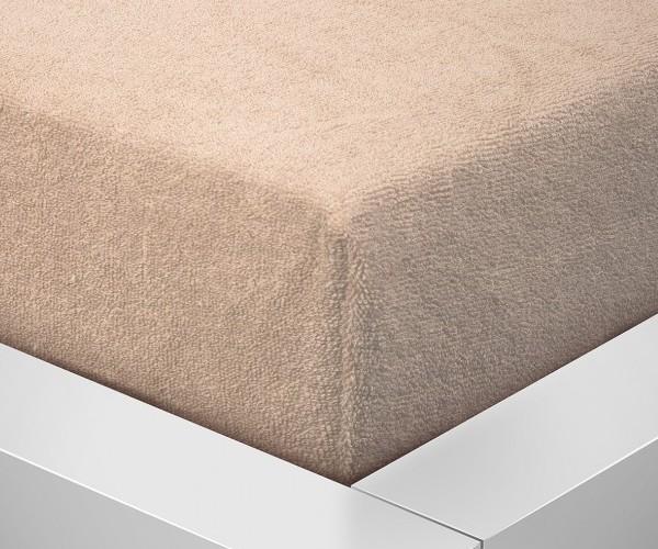 Prostěradlo Froté rozměr 90 x 200cm, písková 121s