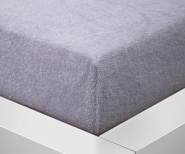Prostěradlo Froté rozměr 90 x 200cm, světle šedá 827