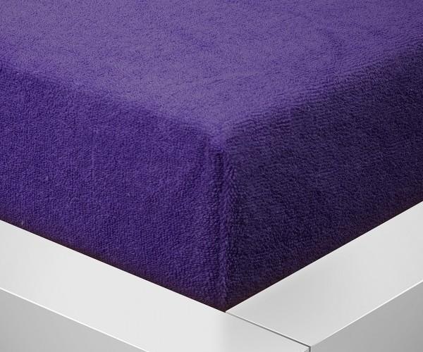 Prostěradlo Froté rozměr 90 x 200cm, tmavě fialová 404