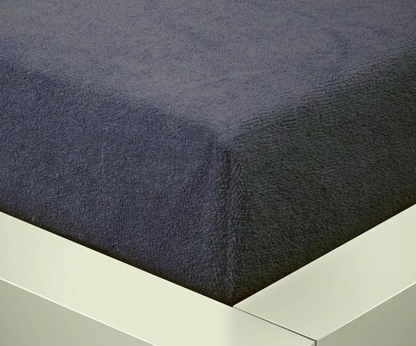 Prostěradlo Froté rozměr 90 x 200cm, tmavě šedá 832