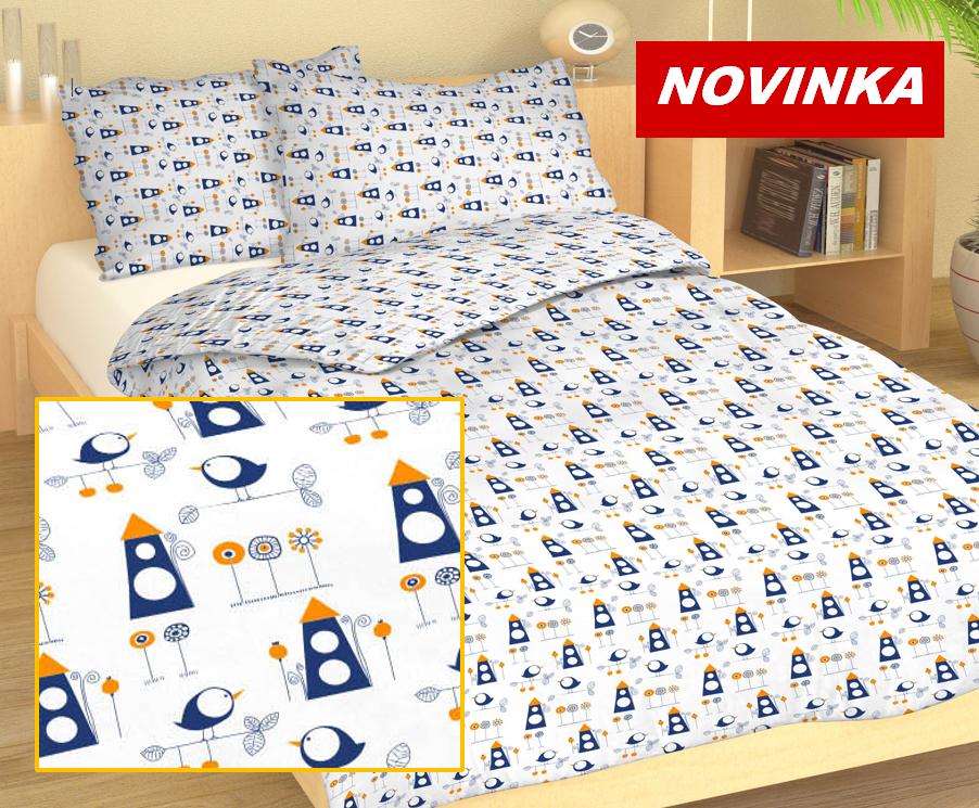 Povlečení MŠ 40x60/90x135 - NK 740 Ptáček modrý - posledních 9ks