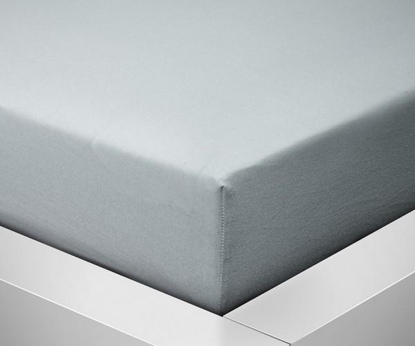 Prostěradlo Jersey rozměr 90 x 200cm, světle šedá 827