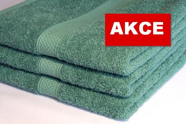 Froté ručník AKCE tm.zelená 500g  rozměr 50 x 100cm