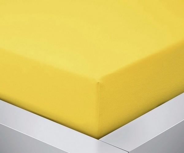Prostěradlo Jersey rozměr 180x200cm,  žlutá 125