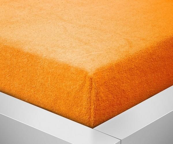 Dětské prostěradlo froté  - 70x140 oranžová 044