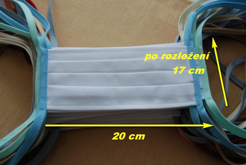 Textilní rouška, vyvářecí na 95°C, minimální balení 5ks