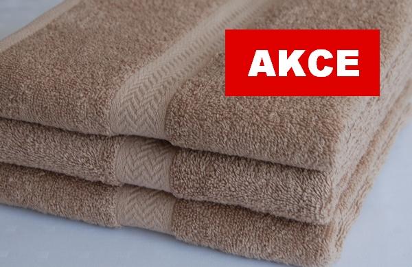 Froté ručník AKCE - MŠ sv.hnědá 500g, rozměr 30 x 50cm