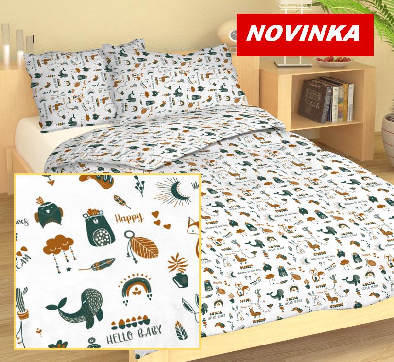 Dětské povlečení MŠ 40x60/90x135 - bavlna NB 702 Happy