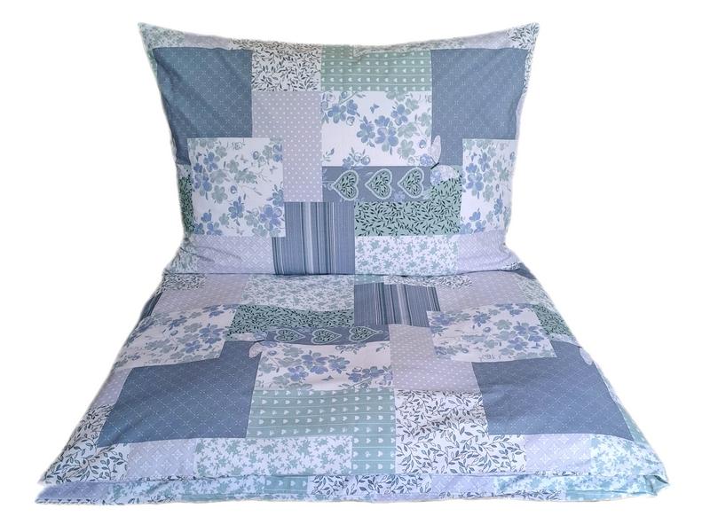 Povlečení Bavlna NB 592 Patchwork šedý