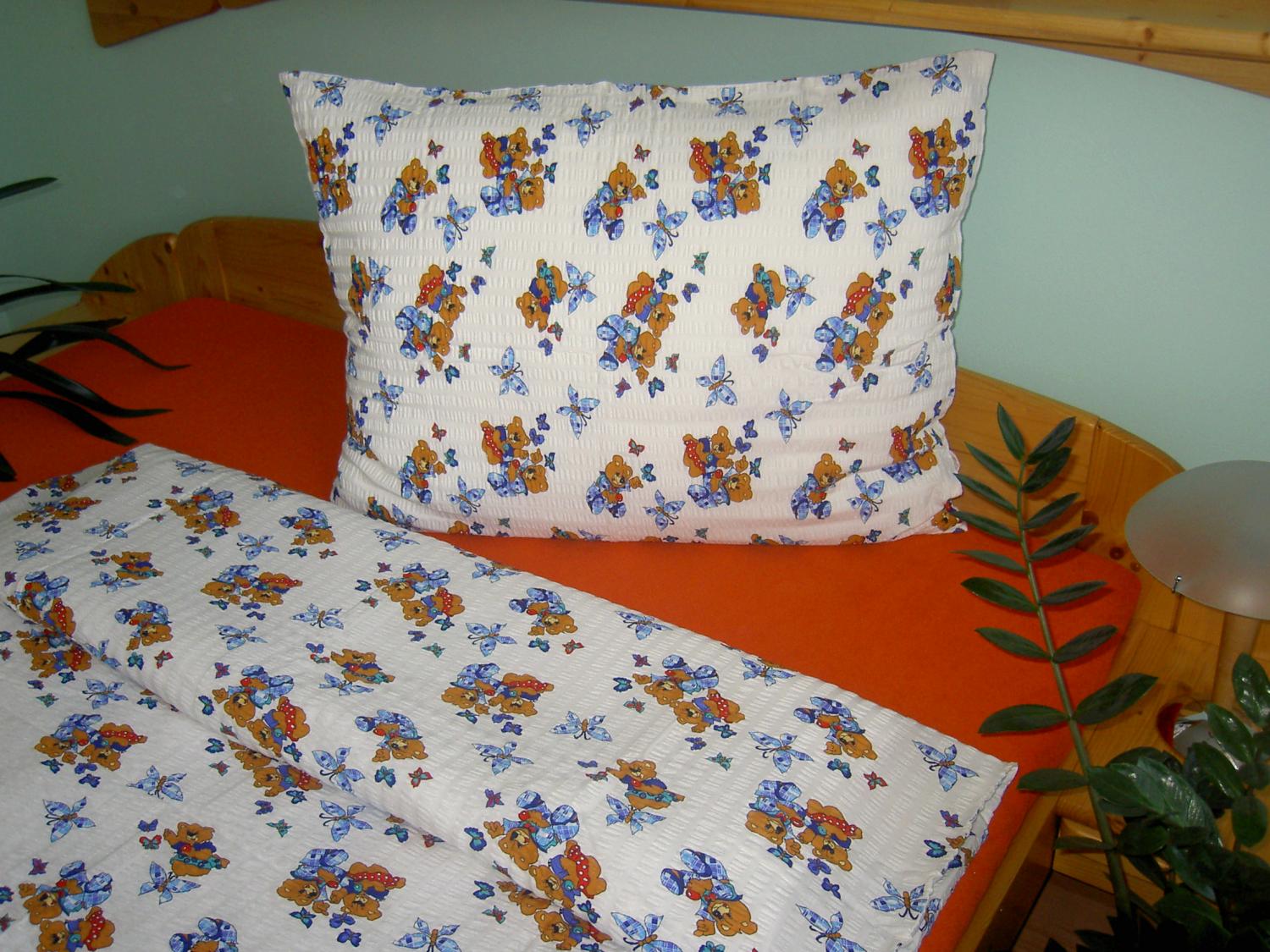 Dětské povlečení MŠ 40x60/90x135 - bavlna NB 203 Motýlek bílý