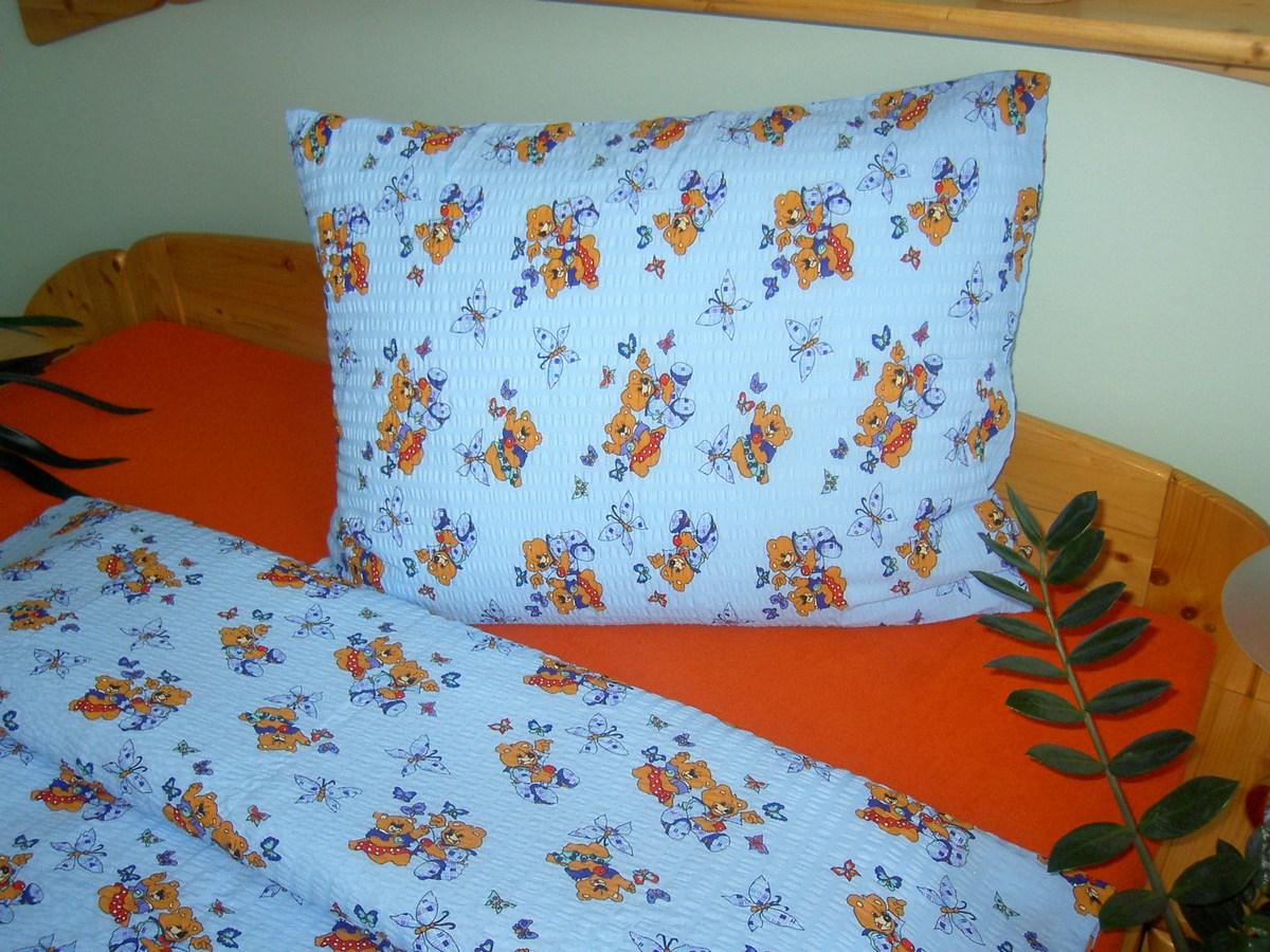 Dětské povlečení MŠ 40x60/90x135 - bavlna NB 203 Motýlek modrý