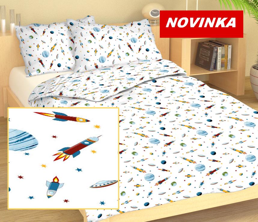 Dětské povlečení MŠ 40x60/90x135 - bavlna NB 701 Vesmír
